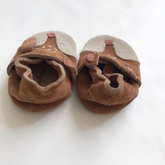 Baby Boden leather reindeer moccasins EUC size 3-6 months - Picture 4 of 7